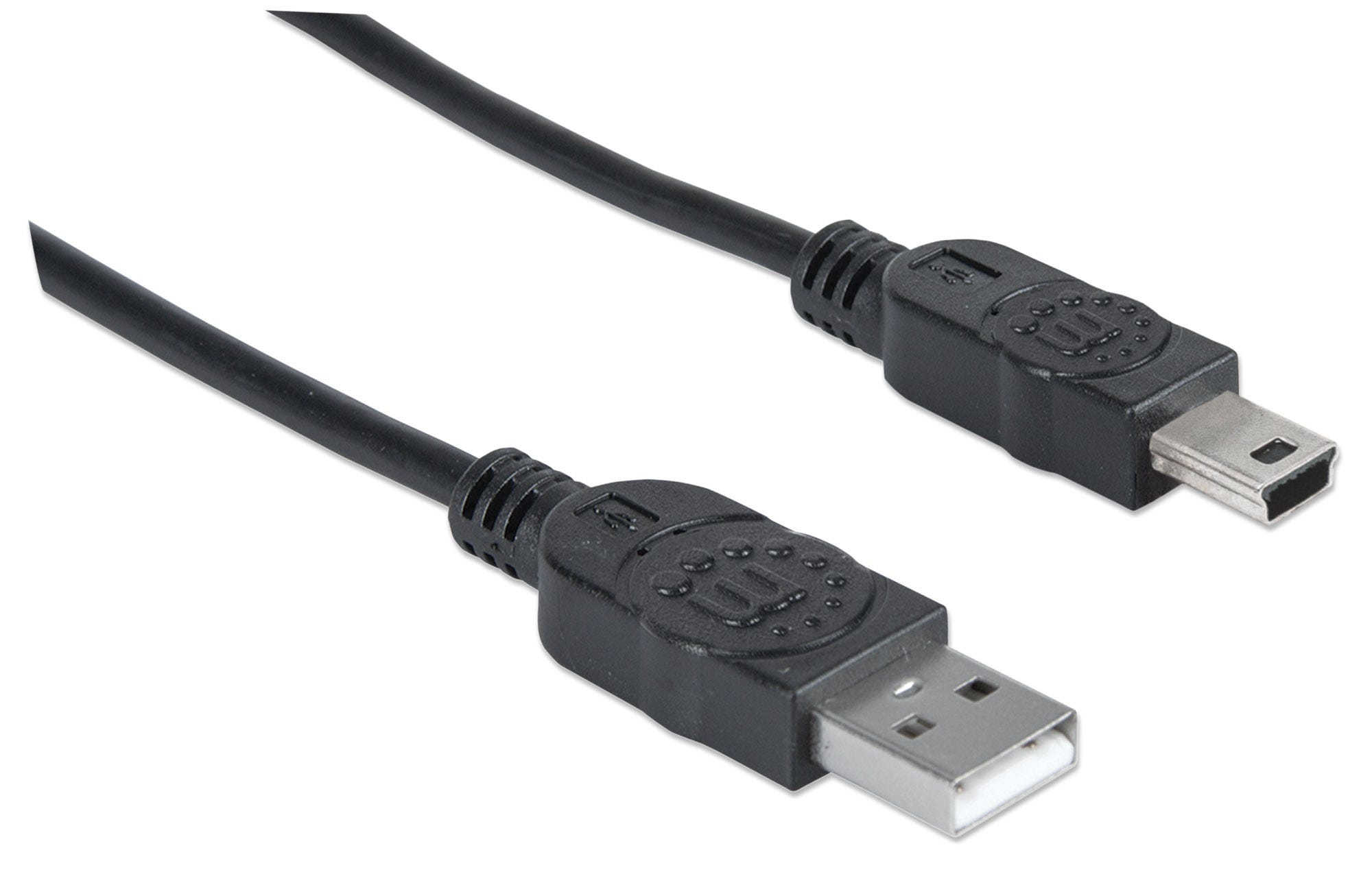 Cable Mini USB-B a USB-A 2.0 1.8m Manhattan 333375, Cubierta de Plastico, Color Negro - imagen 2