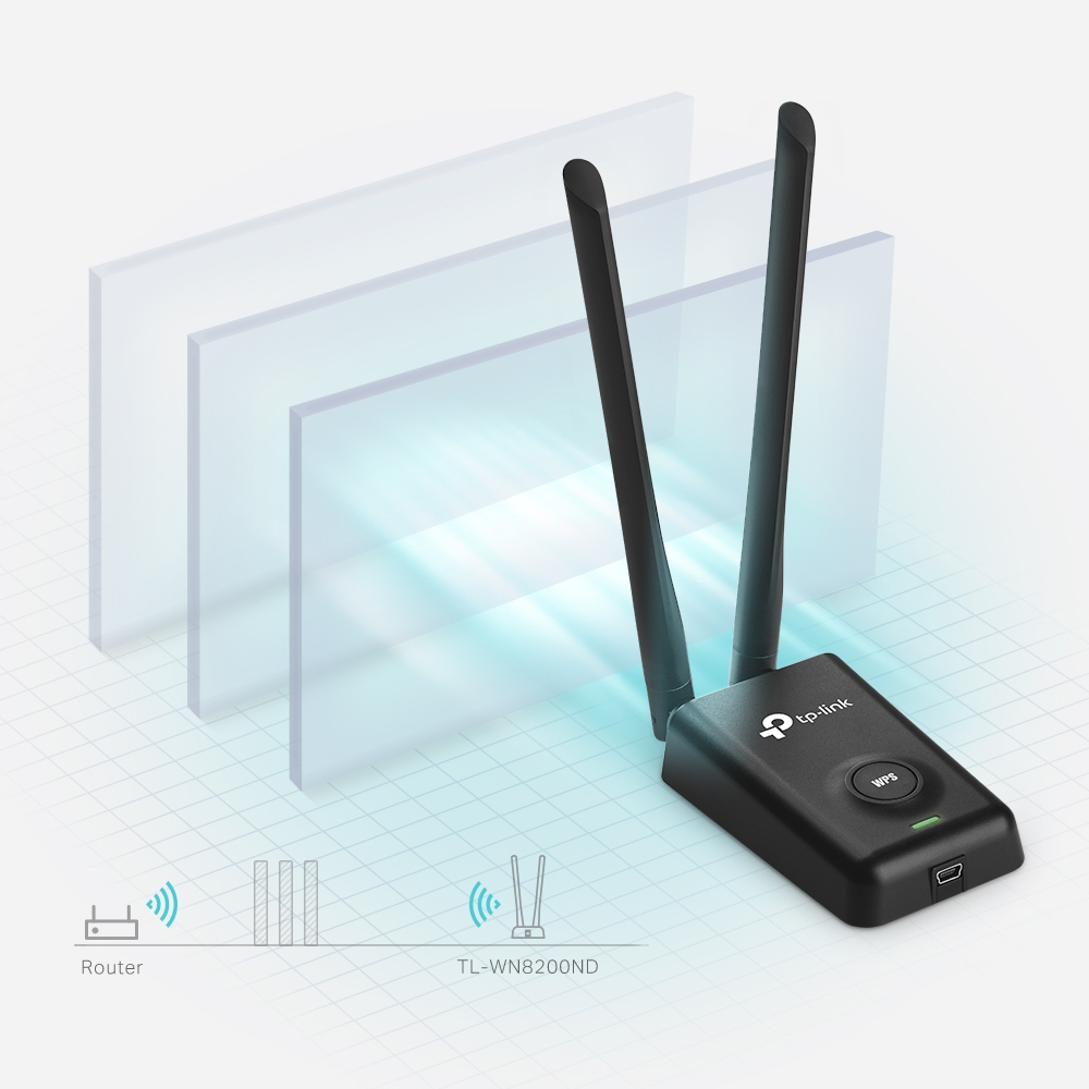 Adaptador de Wi-Fi USB-A TP-Link TL-WN8200ND, 2 Antenas 2.4GHz 300Mbps, 5dBi - imagen 5
