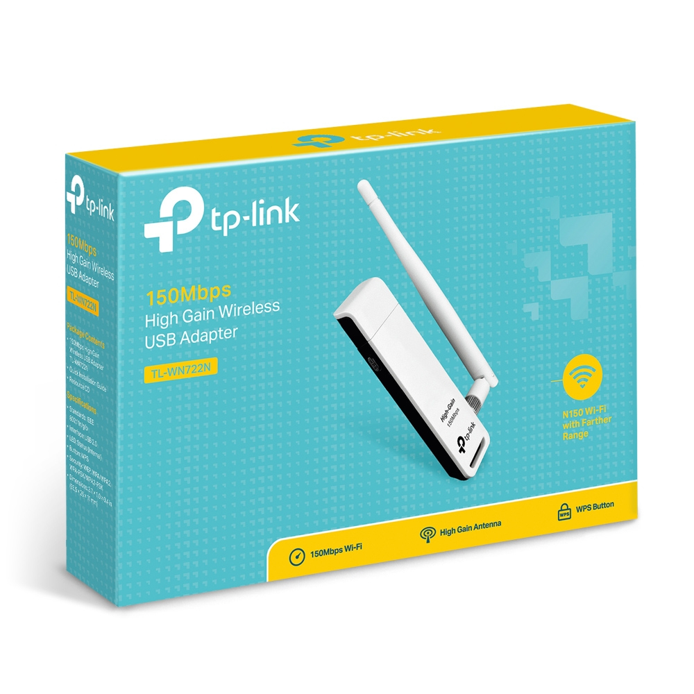 Adaptador de Wi-Fi USB-A TP-Link TL-WN722N, 1 Antena 2.4GHz 150Mbps, 4dBi - imagen 5