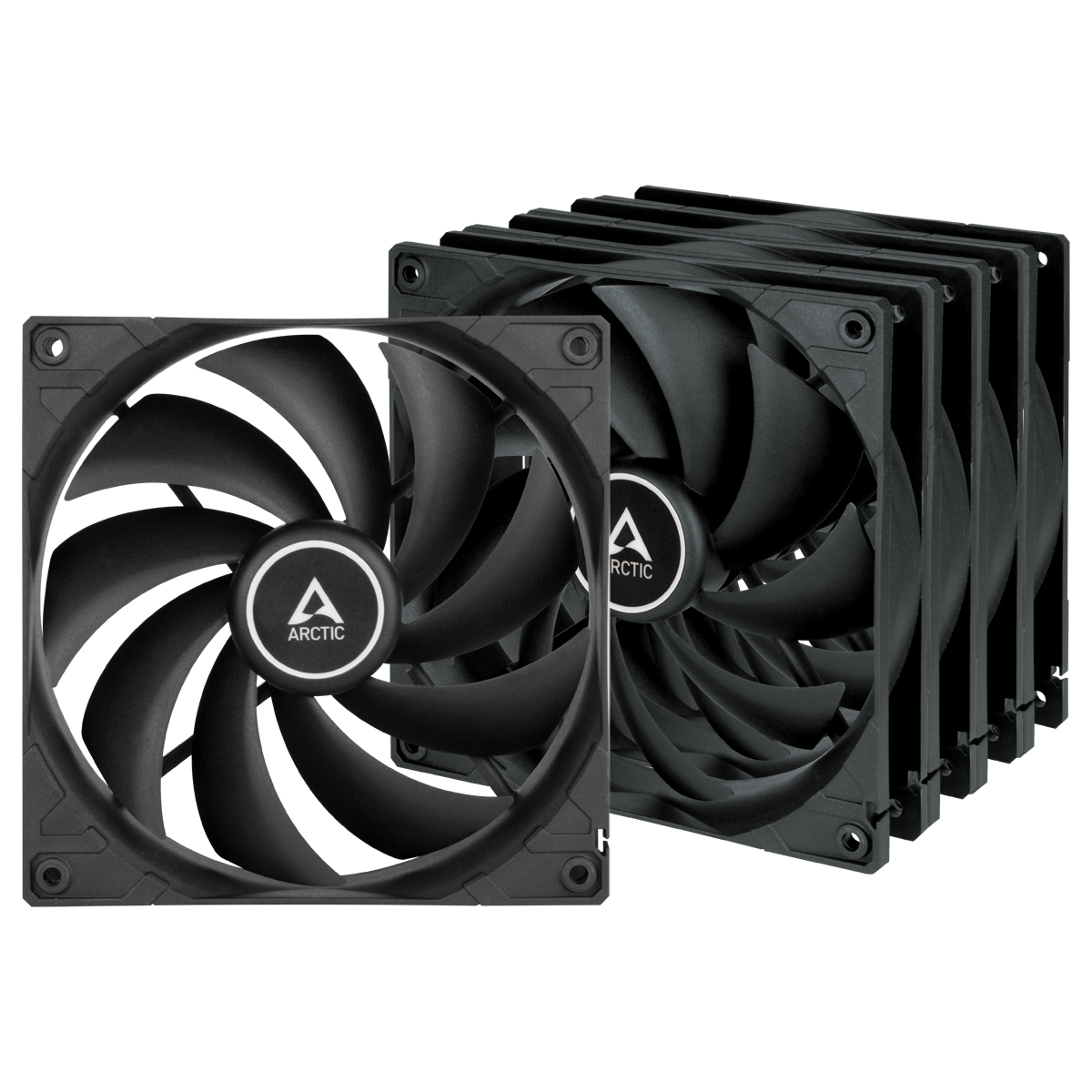 Kit de 5 Ventiladores 140mm Arctic F14, 1350 RPM, Color Negro