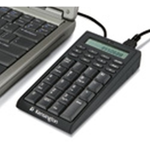 Teclado Numerico Alámbrico Kensington K72274US, Calculadora, Hub 2 USB-A, Display, Color Negro