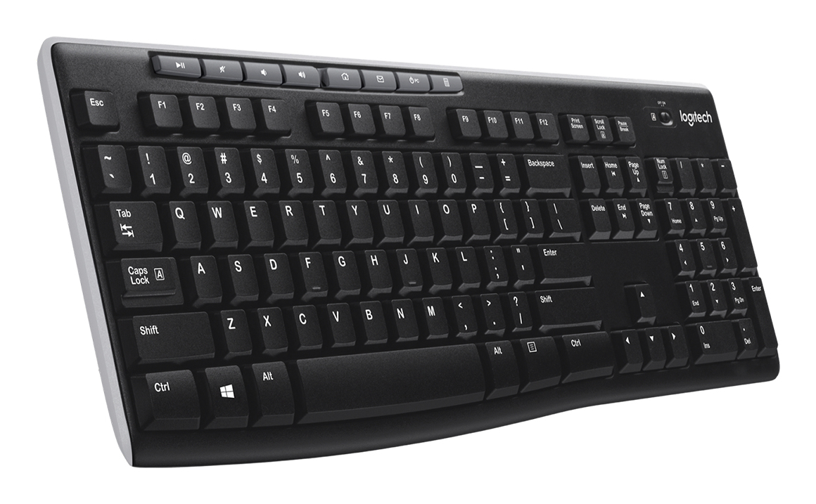 Teclado Inalámbrico Logitech K270, RF, Baterias 2x AAA, Color Negro, Español