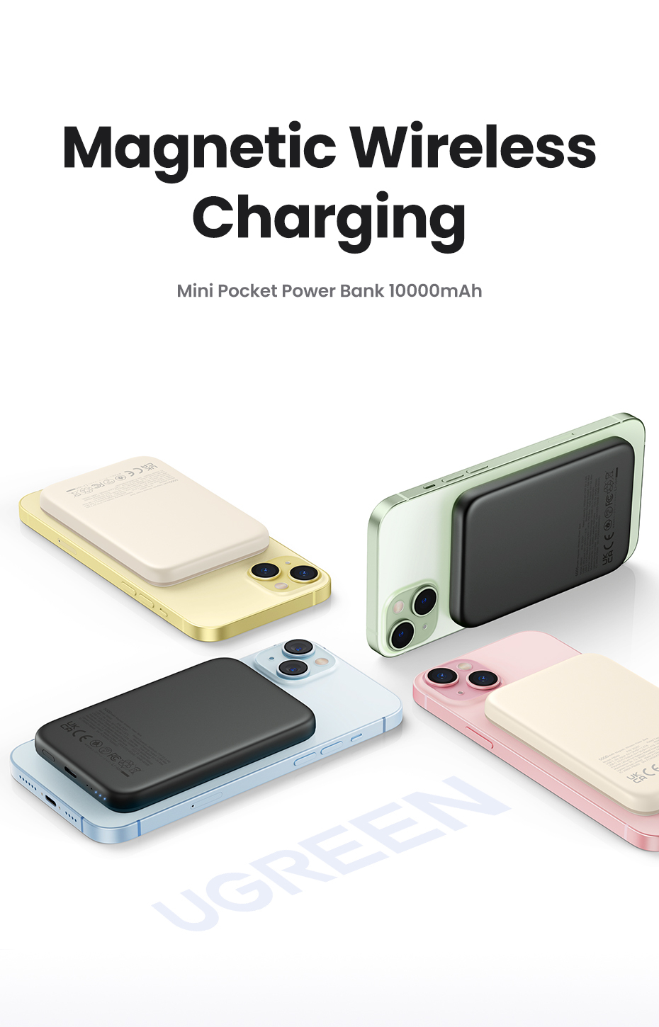 Power bank Ugreen inalambrico 10000mah - imagen 2