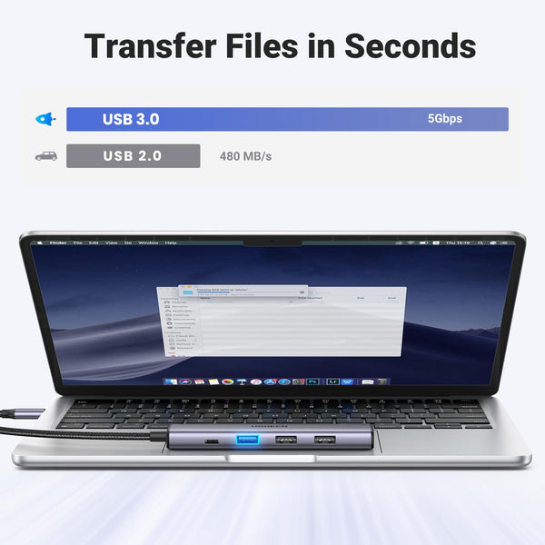 HUB Ugreen USB-C - usb 2.0, usb 3.0, HDMI, USB C, 15495 - imagen 4