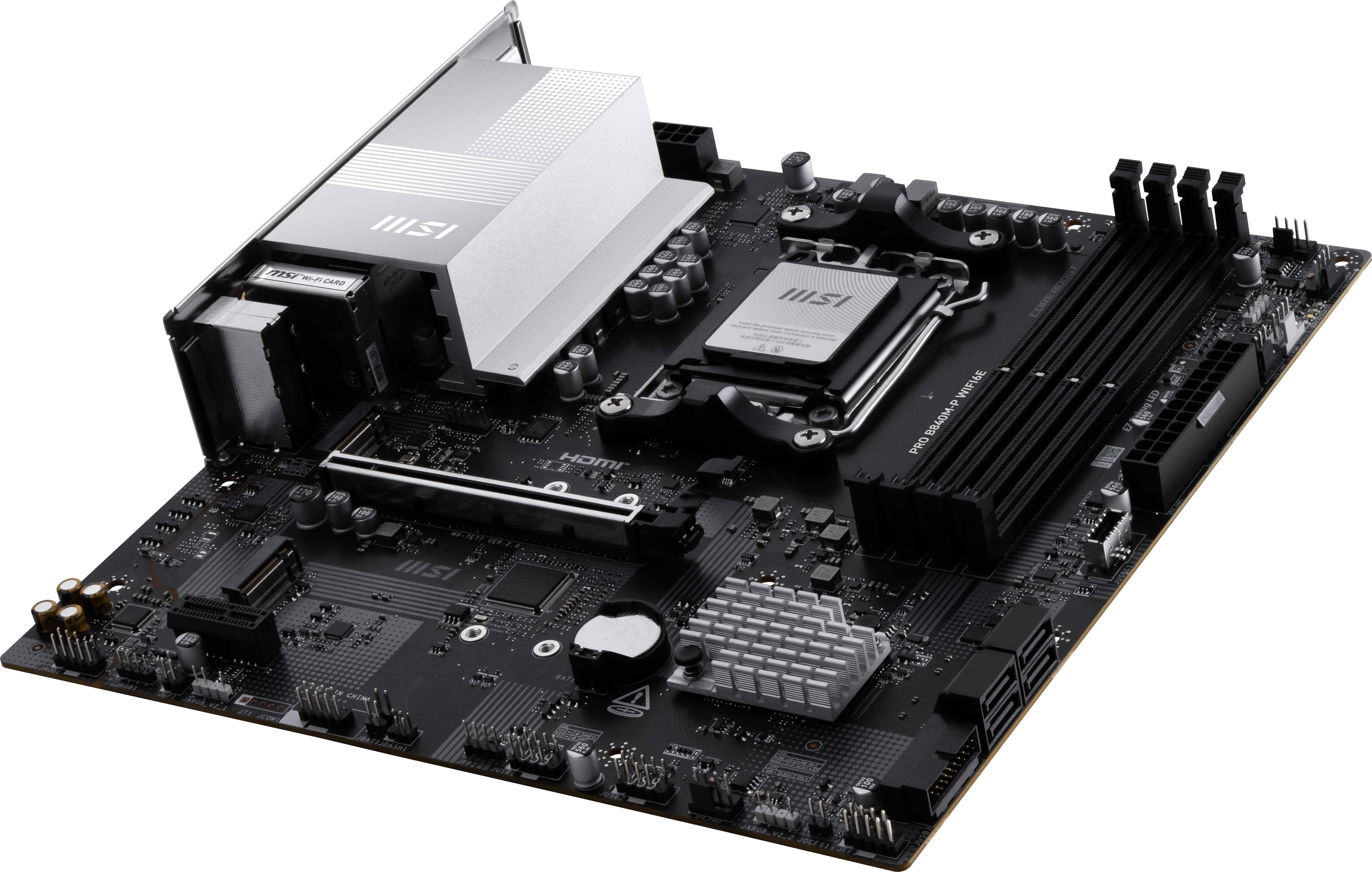 MotherBoard AM5 Micro- ATX MSI PRO B840M-P WIFI6E, 128GB RAM DDR5 Max, 2 M.2 PCIE 4, Wi-Fi 6E + BT 5.3