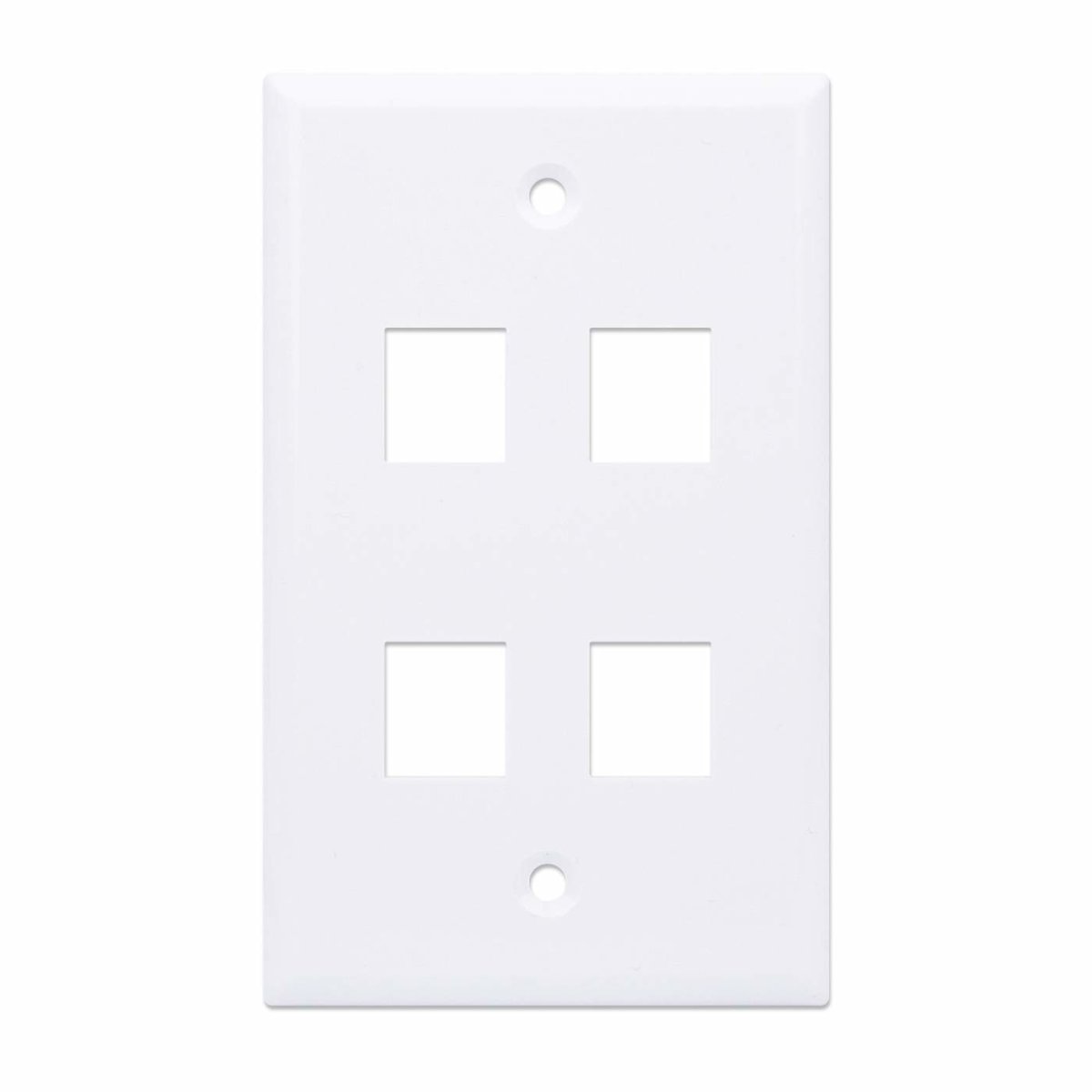 Tapa para Caja de Pared Intellinet 163316, 4 Puertos Keystone, Color Blanco - imagen 3