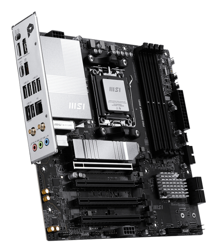 Motherboard AM5 Micro- ATX MSI PRO B850M-P WIFI, 256GB RAM DDR5 Max, 1 M.2 PCIe 5 + 1 M.2 PCIe 4, Wi-Fi 7 + BT 5.4 - imagen 4