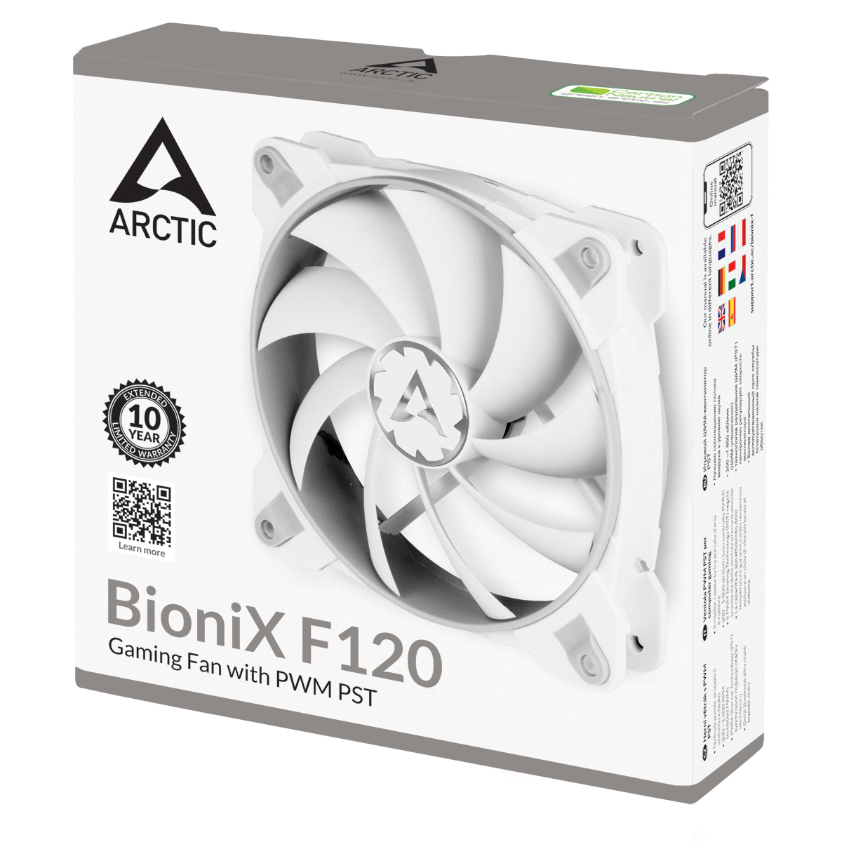 Ventilador 120mm Artic BioniX F120, Color Blanco