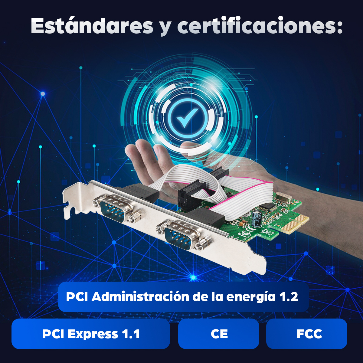 Tarjeta PCIe Serial Manhattan 152082 - imagen 5