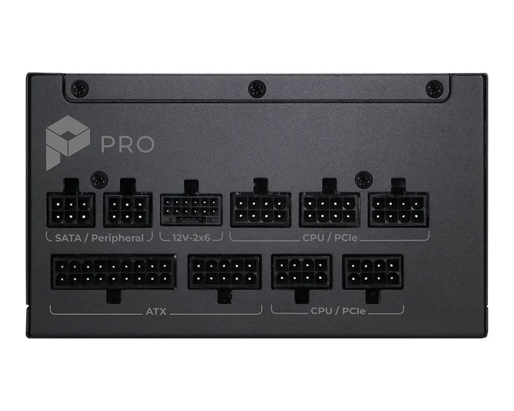 Fuente de Poder 850W 80+Platinum MSI PRO A850PL PCIE5, Modular, 1x 24pin, 2x 8pin CPU, 3x 8pin PCIE, 1x 12VHPWR - imagen 2
