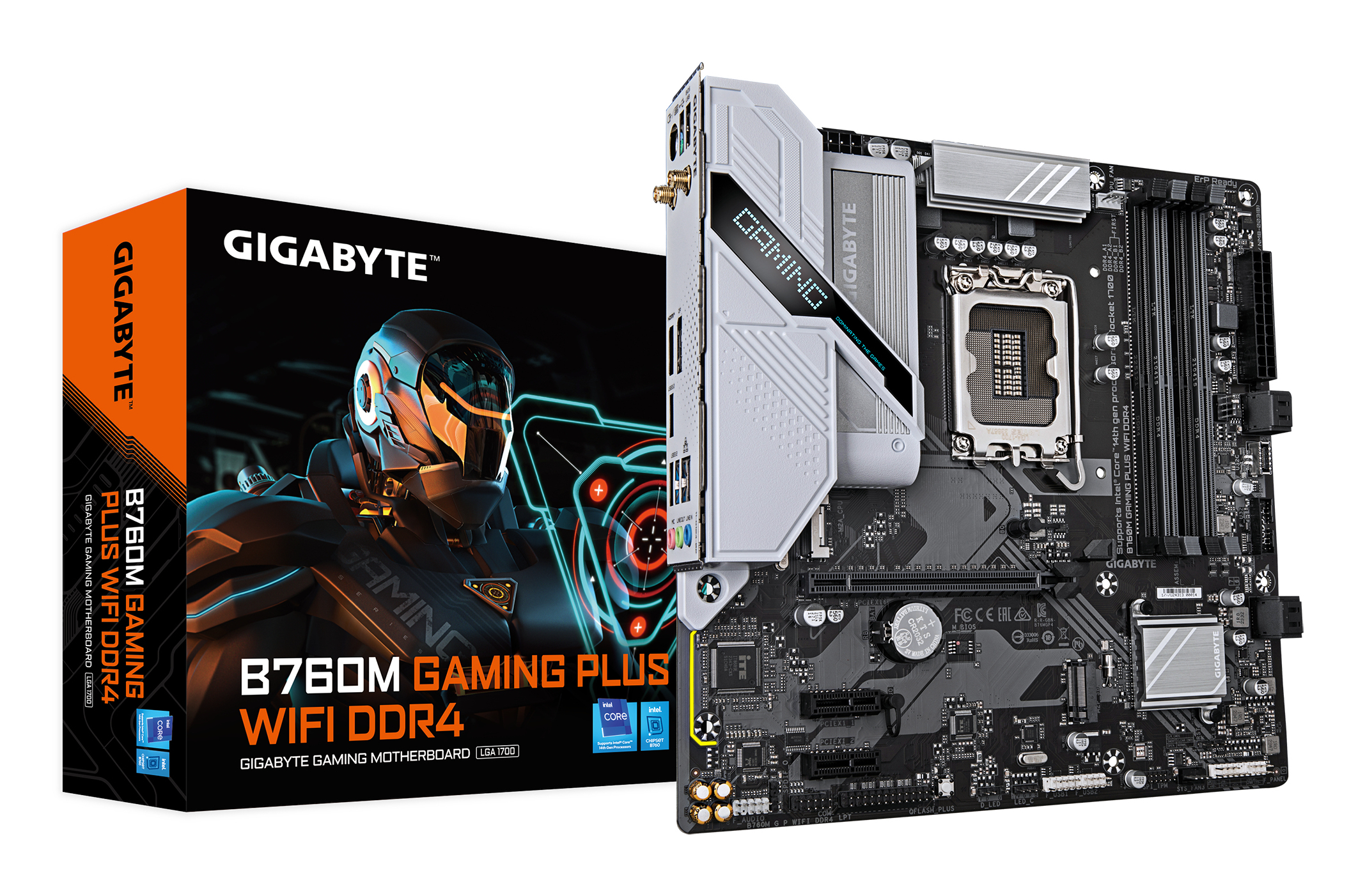MotherBoard S-LGA1700 Micro-ATX Gigabyte B760M Gaming Plus DDR4, 4 modulos DDR4, 2 M.2 PCIE 4