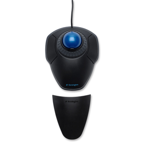 Mouse Alámbrico Kensingston Trackball Orbit, Bola de 40mm, Botones Programables, Bateria AA, Color Gris