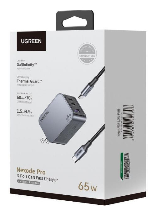 Cargador Ugreen Nexode Pro 65W 25870 - imagen 3