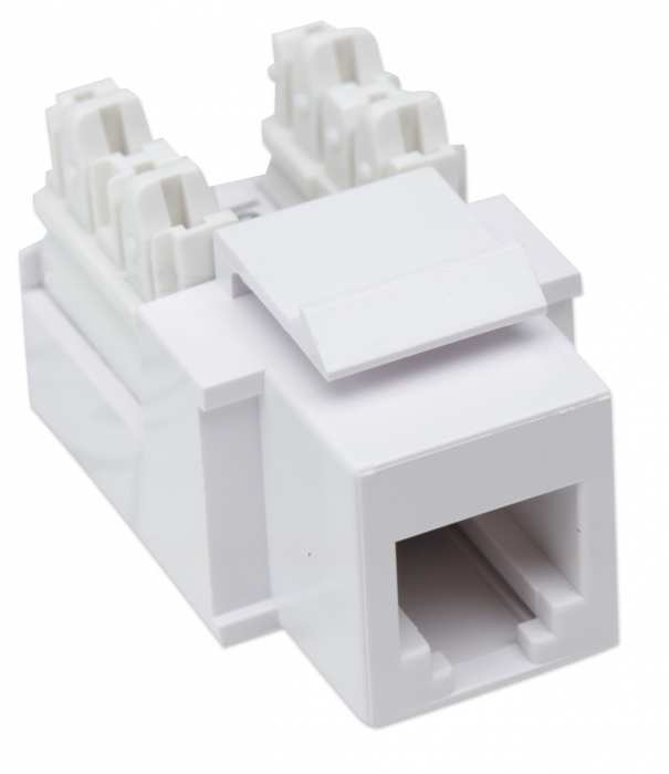 KeyStone Jack RJ11/RJ12 para Telefonía Intellinet 210843, Terminación 110 de Impacto, Color Blanco - imagen 3