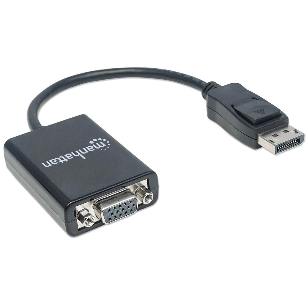 Cable Convertidor de Video 15cm DisplayPort a VGA Macho-Hembra Manhattan 151962, Hasta 1920x1200 60Hz, Color Negro - imagen 2