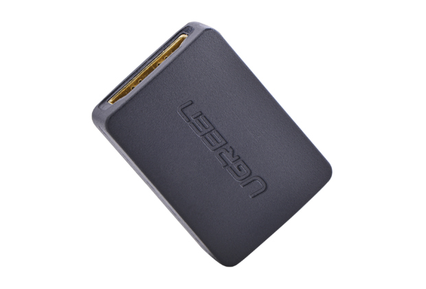 Adaptador de Video HDMI a HDMI Hembra-Hembra Ugreen 20107, 4K 60Hz, Chapado en Oro, Color Negro - imagen 1