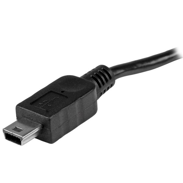 Adaptador USB OTG Micro-USB 2.0 a Mini-USB 2.0 20cm Startech UMUSBOTG8IN, 480Mbps, Color Negro - imagen 2