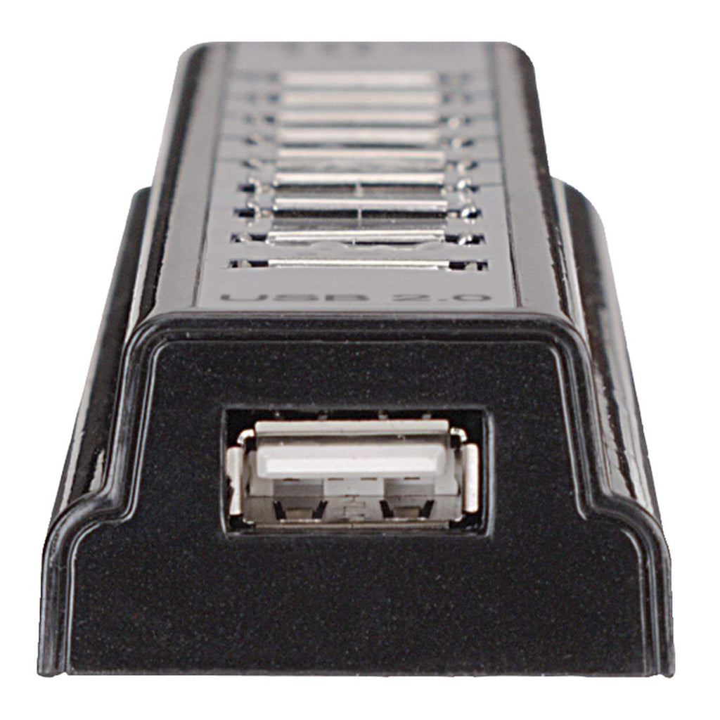 Hub USB-A 2.0 Manhattan 161572, 10x USB-A 2.0. Alimentación adicional