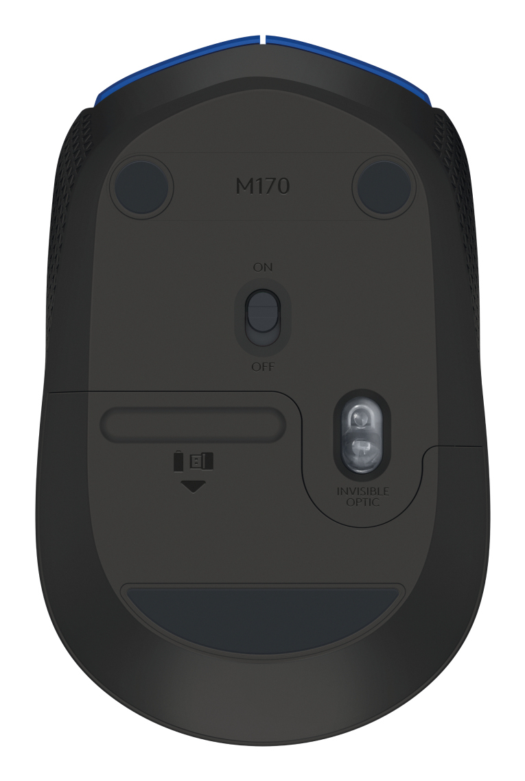 Mouse Inalámbrico Logitech M170, RF, 1,000dpi, Bateria AA, Color Azul/Negro