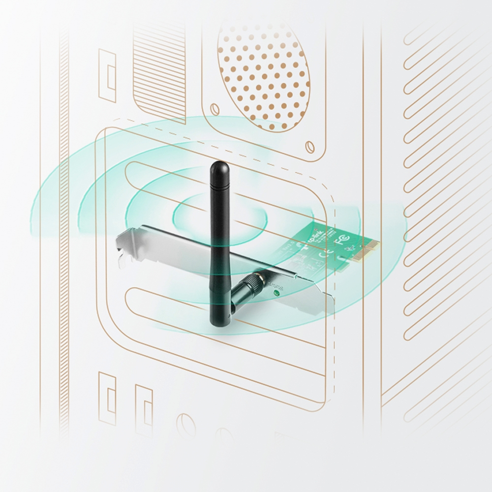 Tarjeta de Wi-Fi PCIe TP-Link TL-WN781ND, 1 Antena 2.4GHz 150Mbps, 2dBi - imagen 3