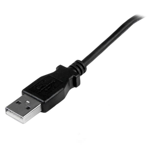Cable USB-A 2.0 a Micro-USB 2.0 50cm Startech USBAUB50CMU, 480Mbps, Punta Acodada, Color Negro - imagen 3