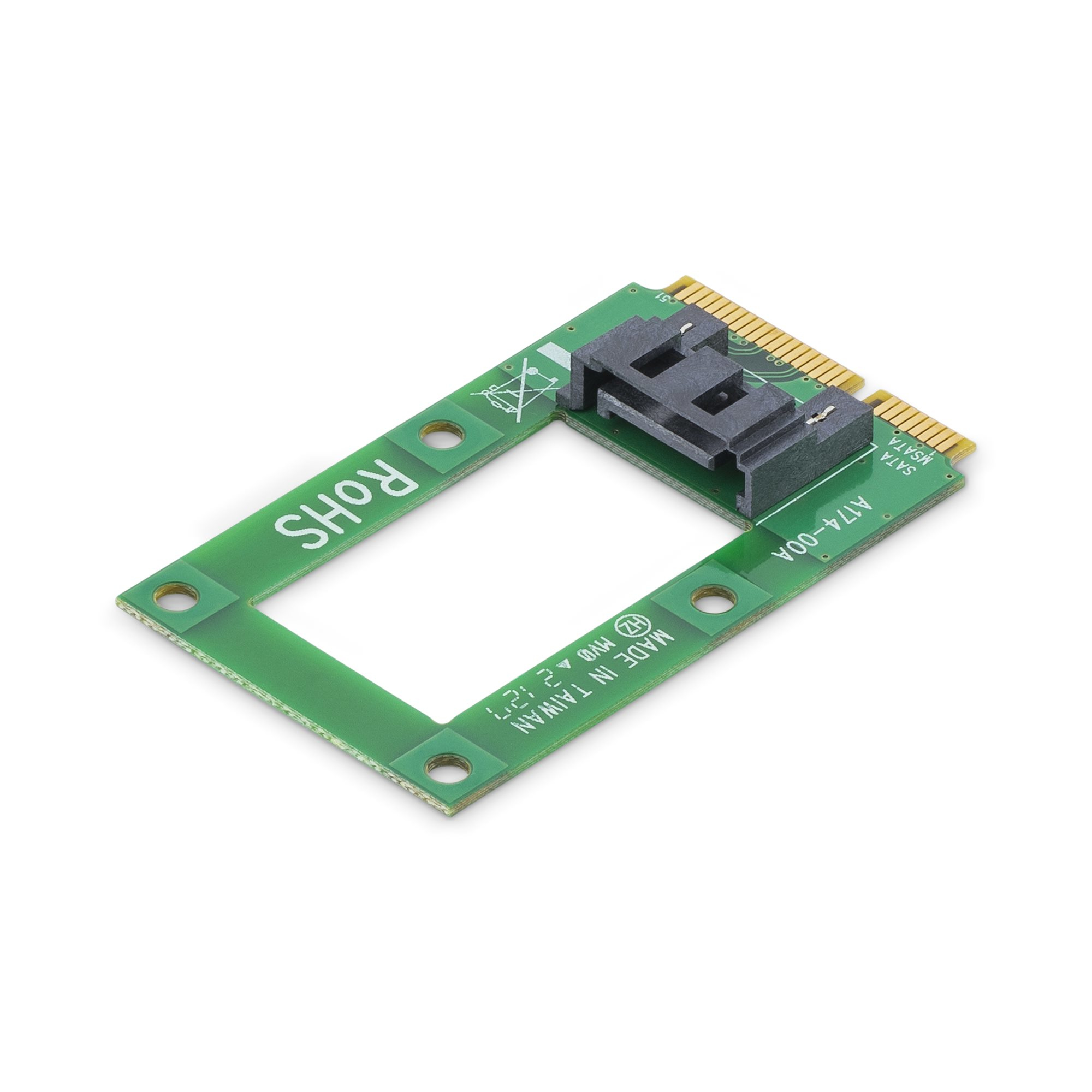 Adaptador mSATA a SATA para Disco Duro o SSD - Tarjeta Convertidora Mini SATA a SATA MSAT2SAT3
