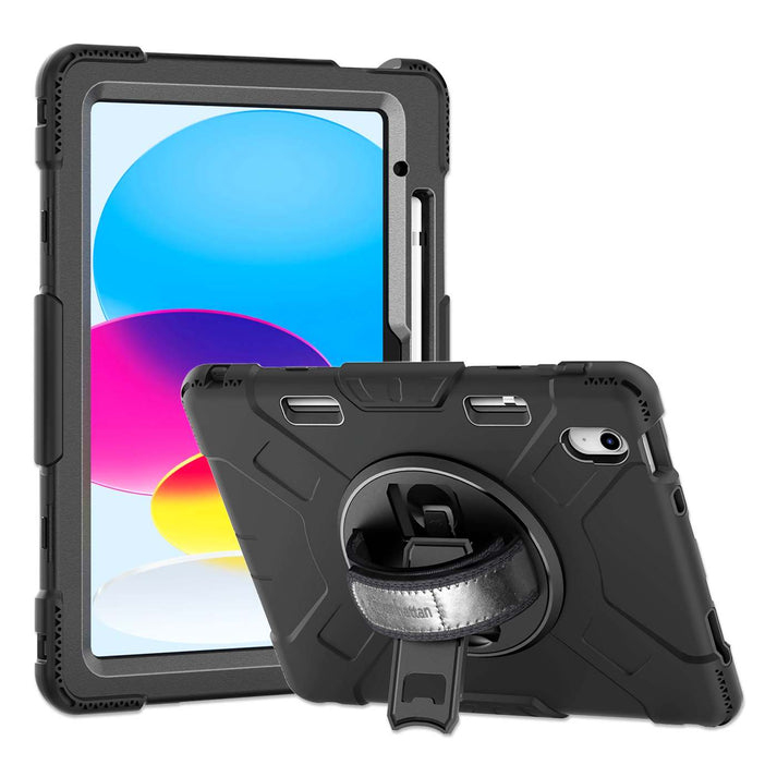 Funda rígida de uso rudo Manhattan 996518 para iPad de 10.9 pulgadas (10ª Gen), con soporte giratorio 360°. - imagen 2