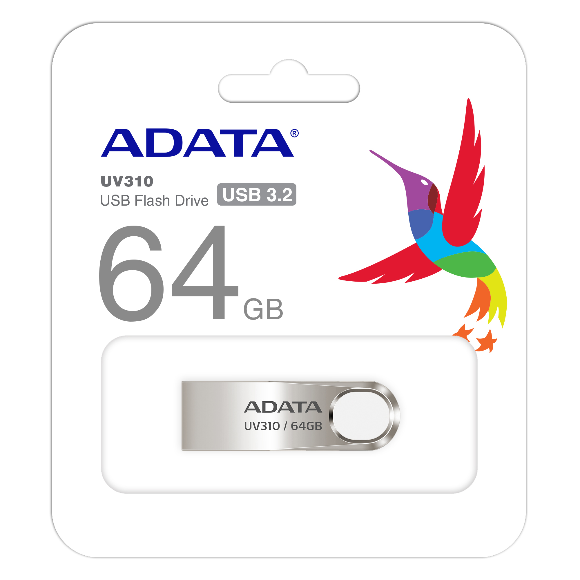 Memoria USB-A 64GB Adata UV210, Carcasa Metálica, USB 2.0, Color Plata - imagen 5
