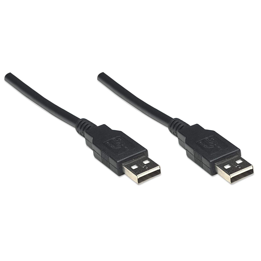 Cable USB-A 2.0 a USB-A 2.0 1.8m Manhattan 306089, 480Mbps, Color Negro - imagen 2