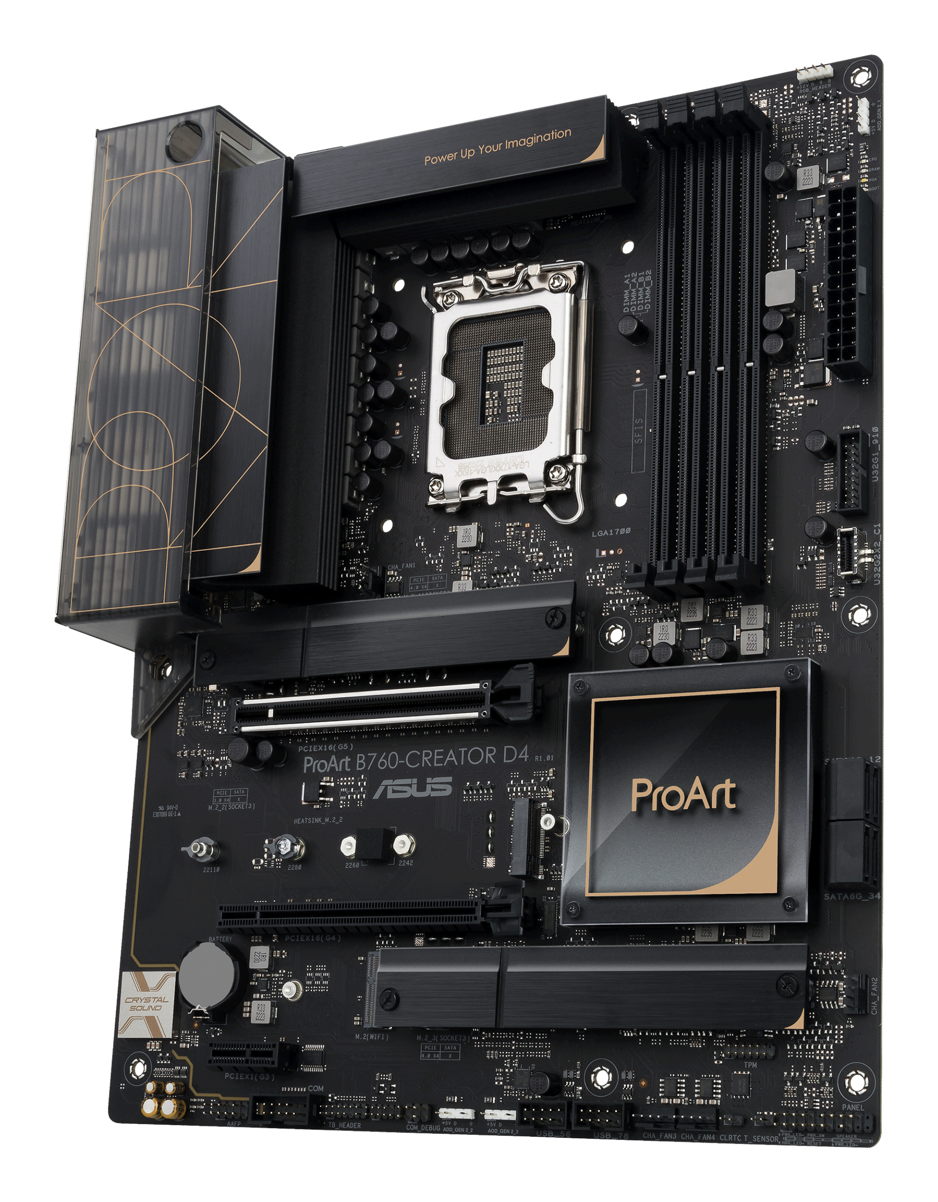 MotherBoard LGA1700 ATX ASUS ProArt B760-CREATOR D4, 128GB RAM DDR4 Max, 2 M.2 PCIE 4 + 1 M.2 PCIE 3