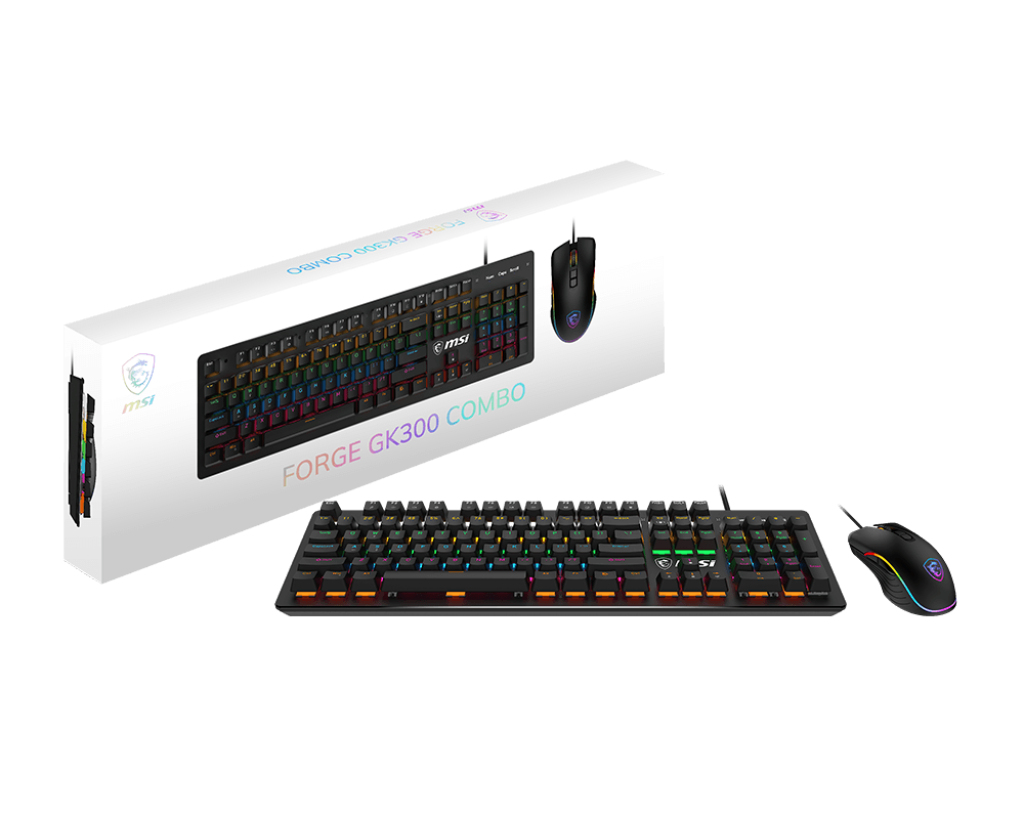 Kit teclado y mouse MSI Forge GK300