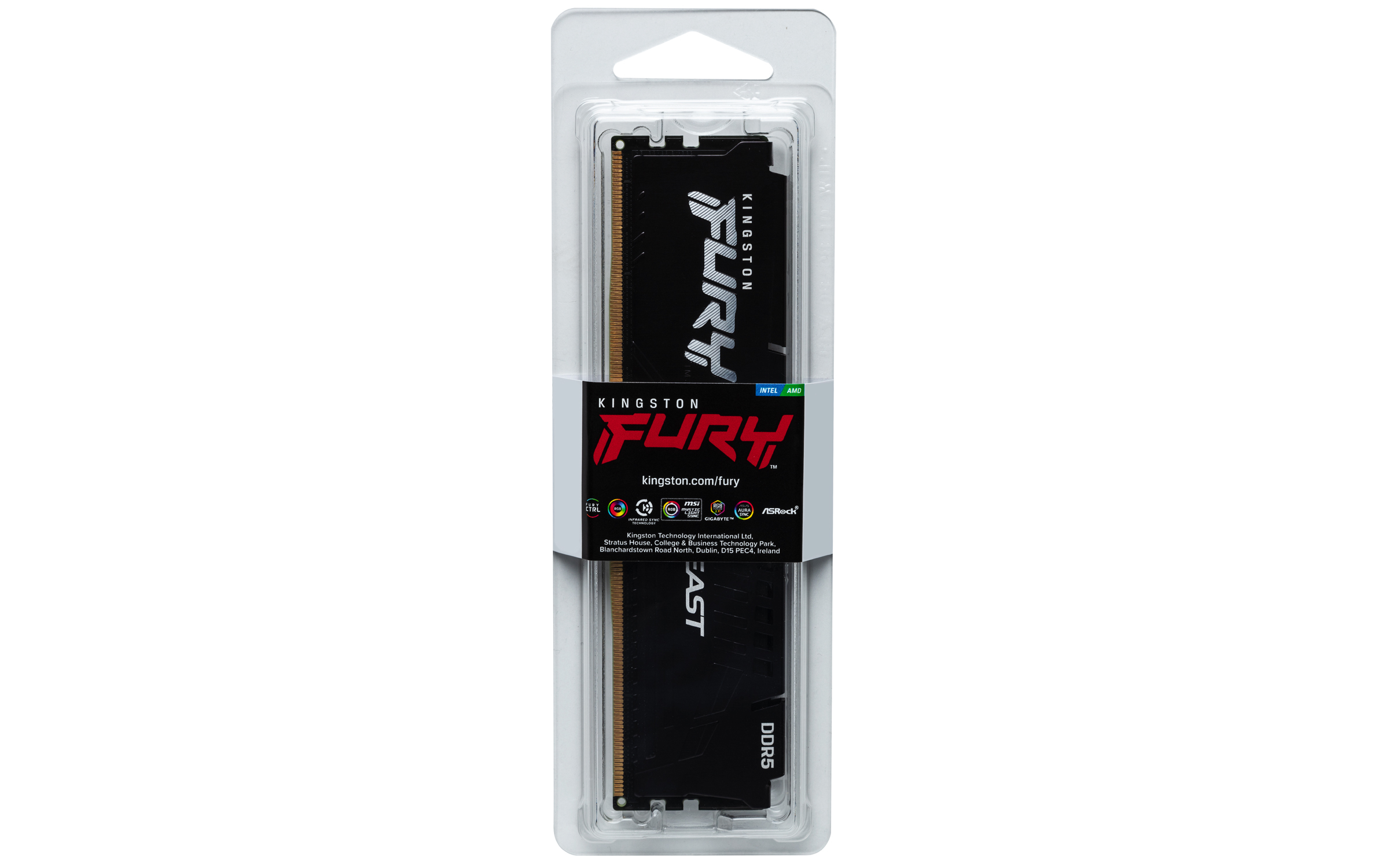 Memoria RAM DDR5 DIMM 16GB 5200MHz CL40, XPG Kingston Fury Beast, Color Negro. KF552C40BB-16