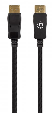 Cable de Video 2m DisplayPort a DisplayPort 1.4 Manhattan 353618, 8K 60Hz, 4K 144Hz, 1080p 240Hz, Color Negro - imagen 4