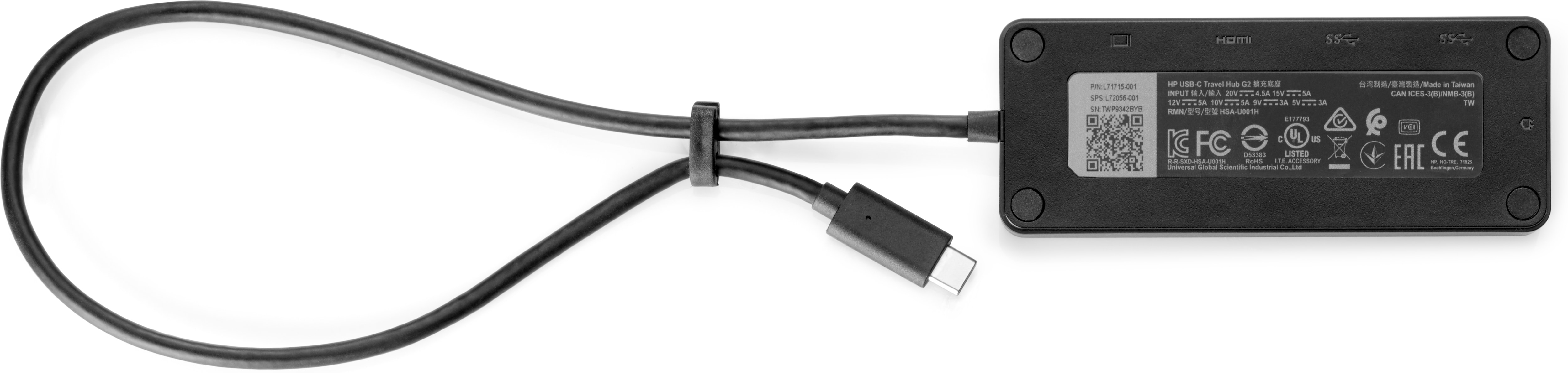 Hub USB-C HP Travel Hub G2, 2x USB-A 3.0, 1x HDMI, 1x VGA, 1x USB-C - imagen 5