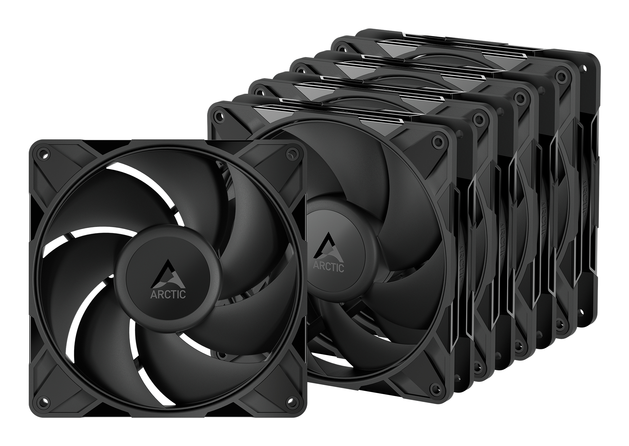 Kit de 5 Ventiladores 140mm Arctic P14 Pro PST, 2500 RPM, Sistema en Cadena, Color Negro - imagen 1