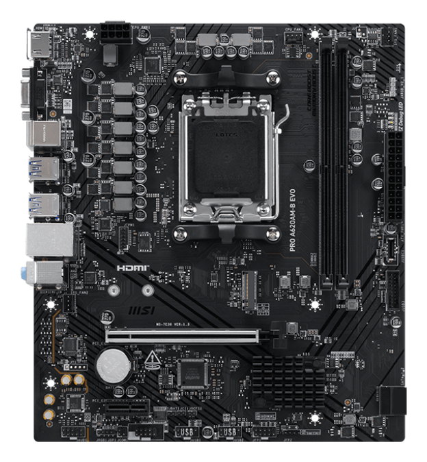 MotherBoard AM5 Micro-ATX MSI PRO A620AM-B EVO, 128GB RAM DDR5 Max, 1 M.2 PCIE 4