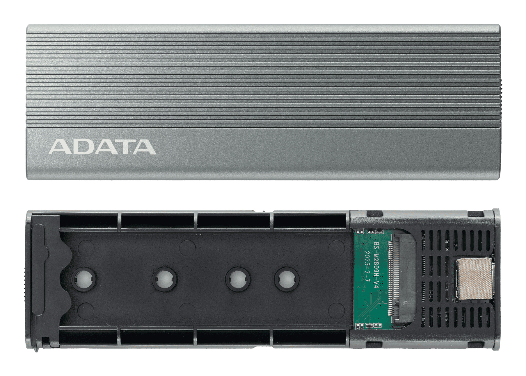 Enclosure para M.2 NVMe, Adata EC680, USB-C 3.1, para 2230/2242/2260/2280, Lectura 1,050MB/s Escritura 1,000MB/s