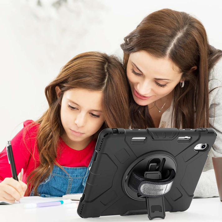Funda rígida de uso rudo Manhattan 996518 para iPad de 10.9 pulgadas (10ª Gen), con soporte giratorio 360°. - imagen 3