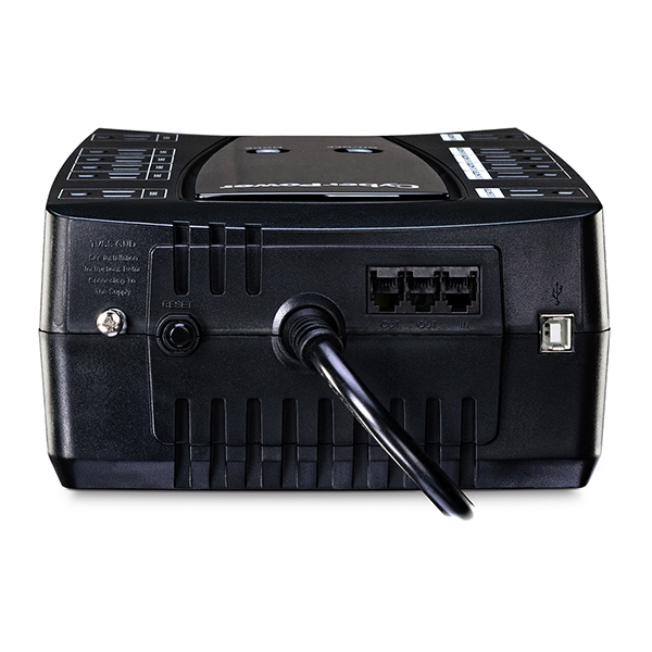 No-Break 900VA/480W CyberPower AVRG900LCD. 6 Tomas Respaldadas y Supresión d/P. + 6 con Supresión d/P., RJ11, LCD - imagen 4