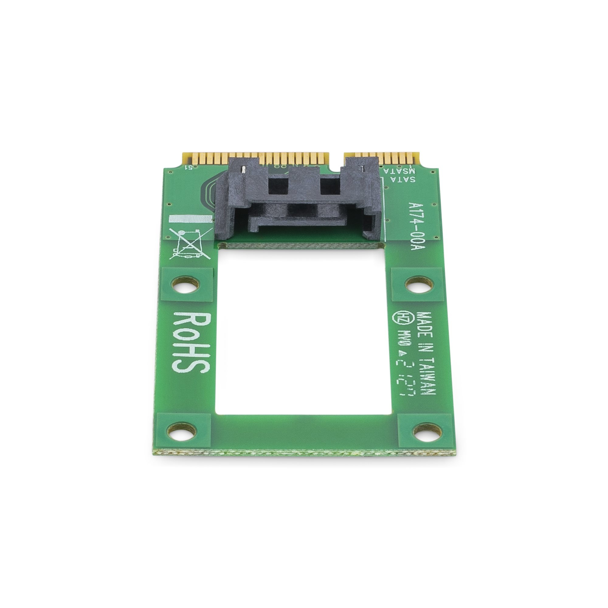 Adaptador mSATA a SATA para Disco Duro o SSD - Tarjeta Convertidora Mini SATA a SATA MSAT2SAT3