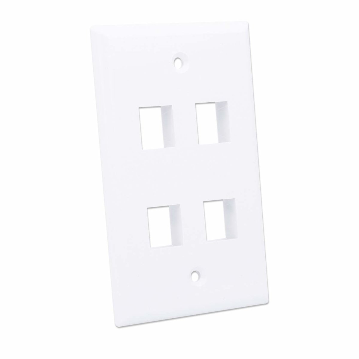 Tapa para Caja de Pared Intellinet 163316, 4 Puertos Keystone, Color Blanco - imagen 2