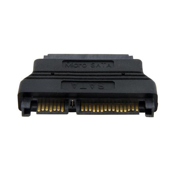 Adaptador Micro SATA a SATA con Alimentación, Hembra a Hembra, Negro, StarTech.com MCSATAADAP - imagen 2
