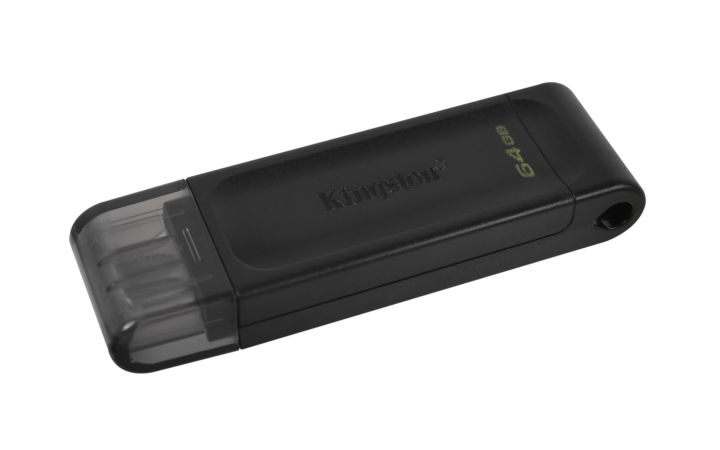 Memoria USB-C 64GB Kingston DataTraveler 70, USB 3.2 Gen 1, Color Negro - imagen 2