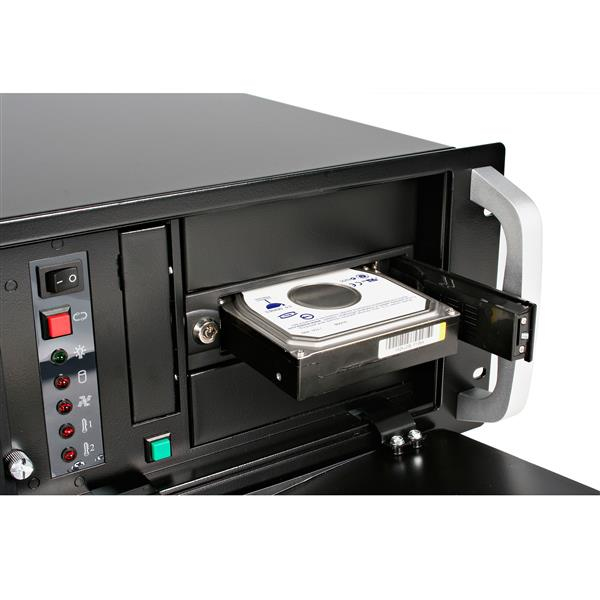 Rack Móvil de Aluminio de 5.25" para un Disco Duro HDD SATA de 3.5" sin Bandeja, StarTech.com HSB100SATBK - imagen 5