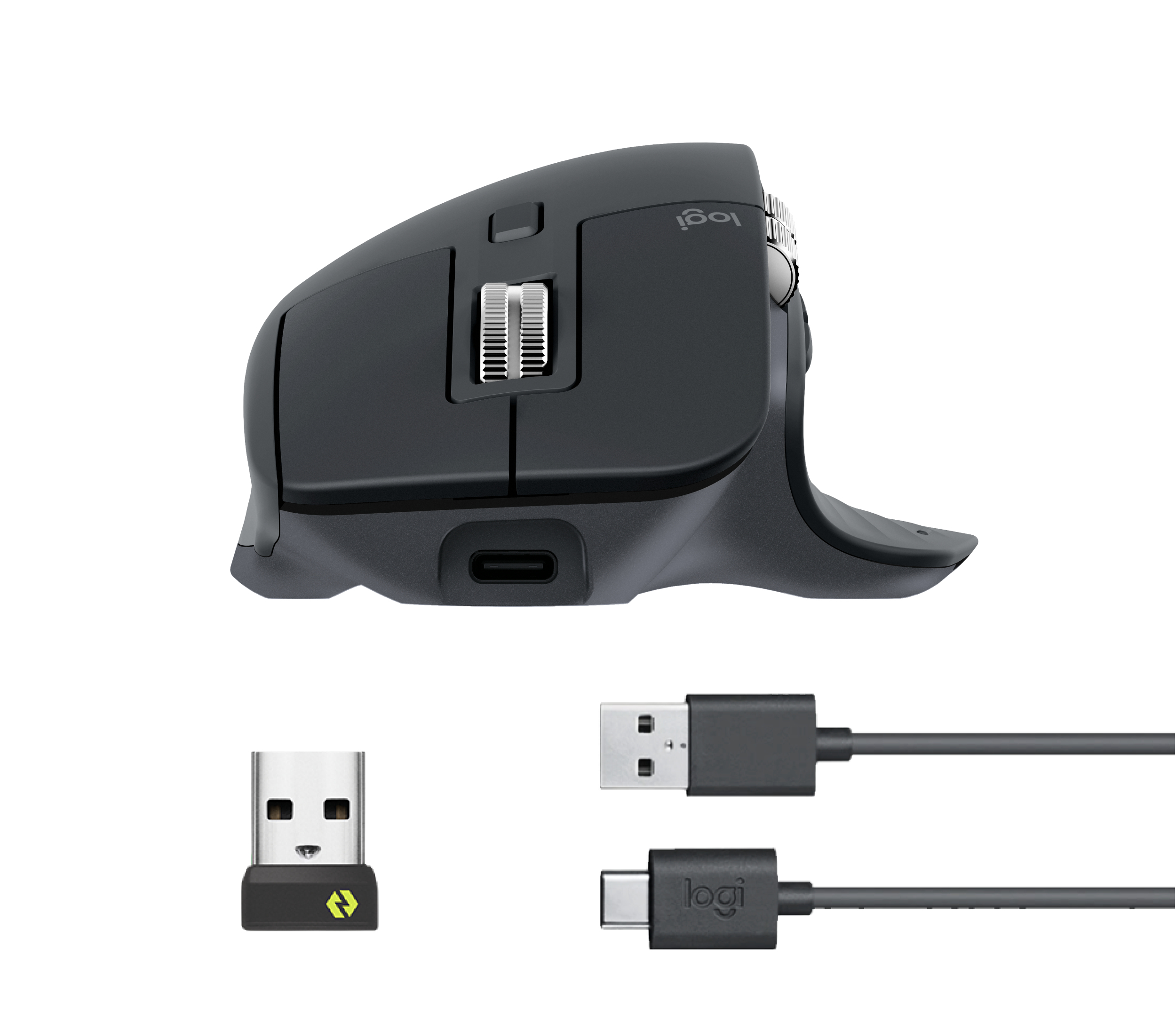 Logitech Mouse Logitech MX MASTER 3S - Frecuencia Bluetooth/Radio - USB - Darkfield - 7 Botón(es) - Grafito - Inalámbric