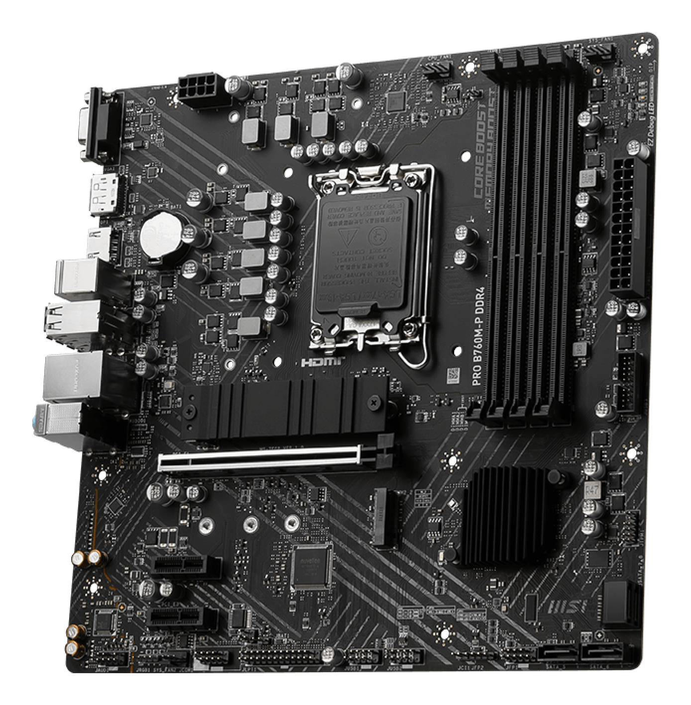MotherBoard LGA1700 Micro-ATX MSI PRO B760M-P DDR4, 128GB RAM DDR4 Max, 2 M.2 PCIE 4