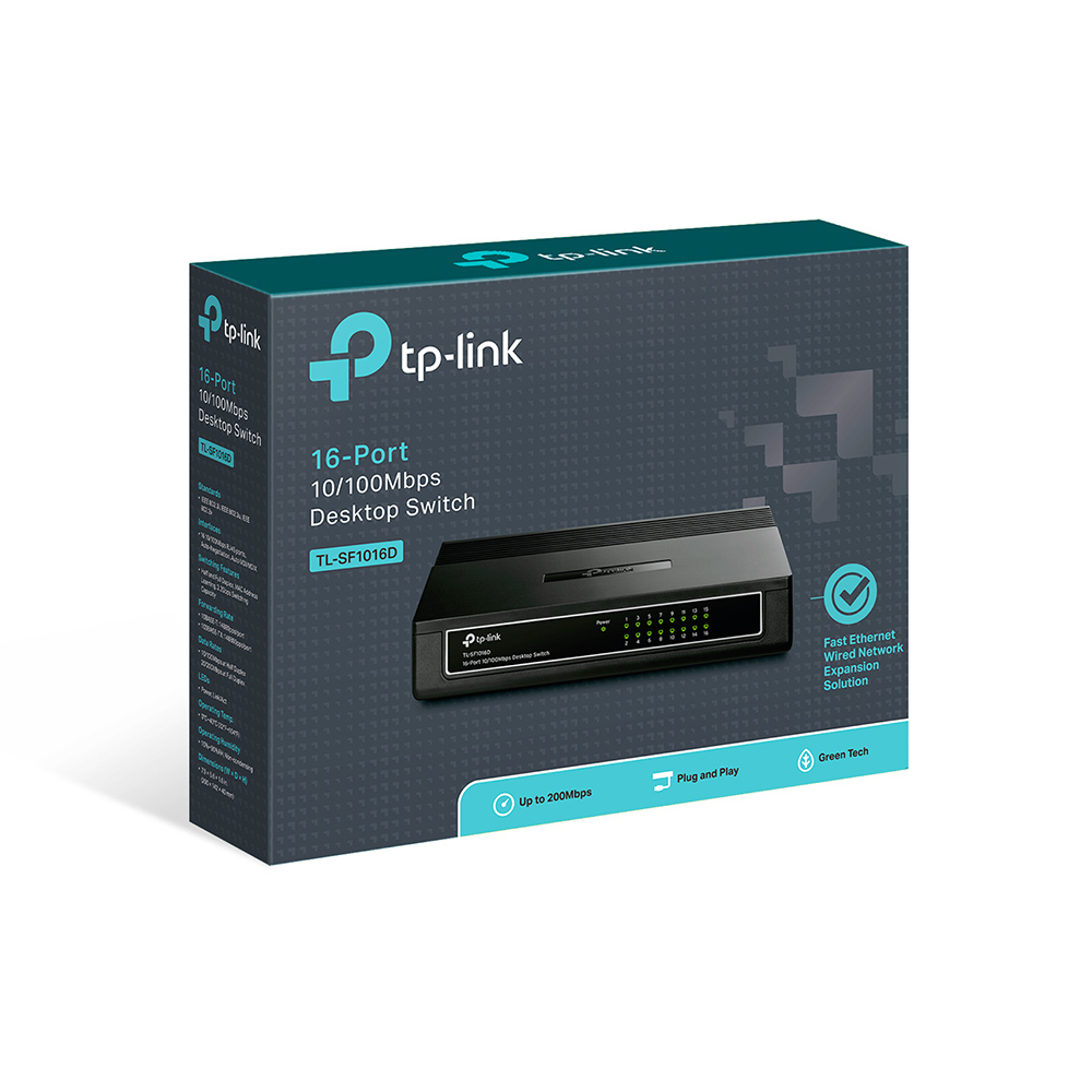 Switch 16 Puertos 10/100 p/Escritorio Tp-Link TL-SG116, Caja de Metal - imagen 4