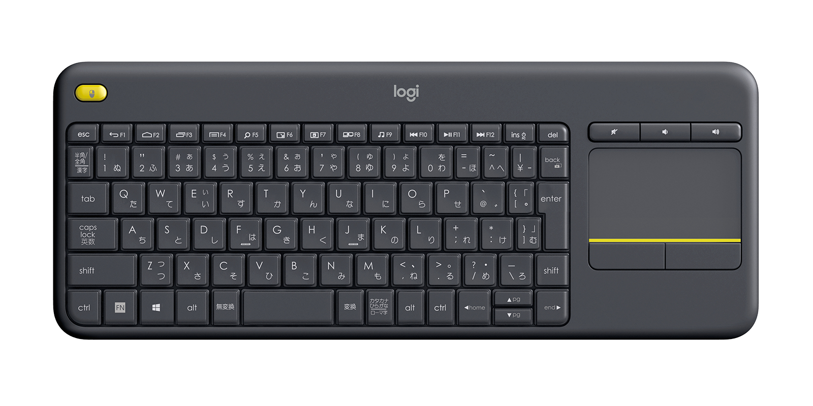 Teclado Inalámbrico Logitech K400 Plus, TouchPad, RF 2.4GHz, Color Negro, Español