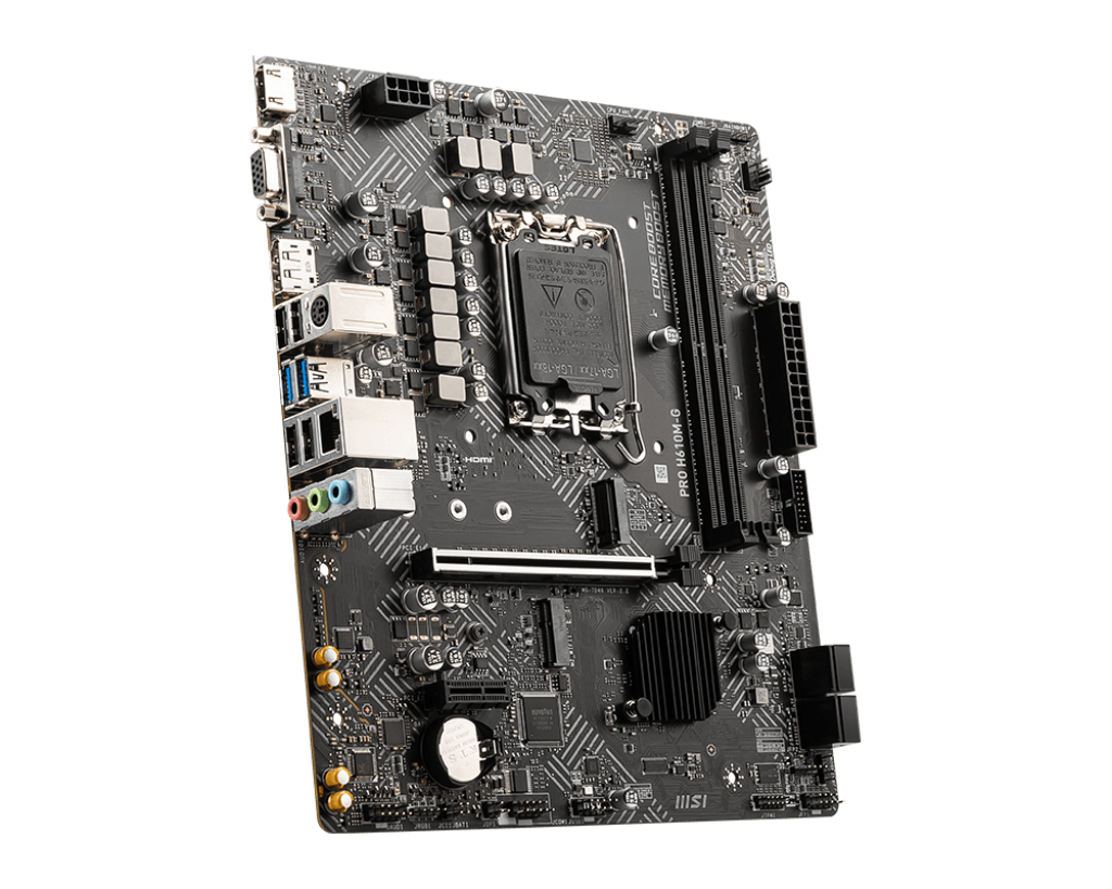 Motherboard LGA1700 Micro-ATX MSI PRO H610M-G DDR5, 96GB RAM DDR4 Max, 1 M.2 PCIE 3