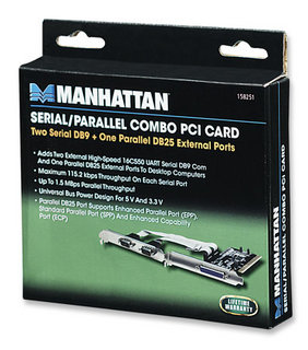 Tarjeta PCI Serial/Paralelo Manhattan 158251, 2x DB9 + 1x DB25 - imagen 4
